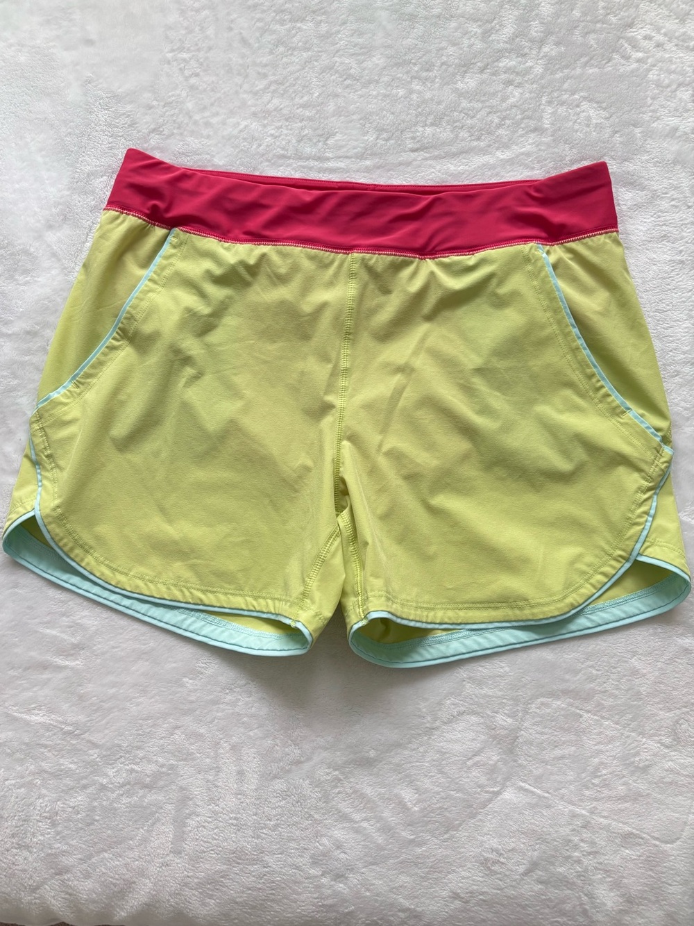 LANDS' END Active Swim Board Shorts with Built-In Panty--NEW--16